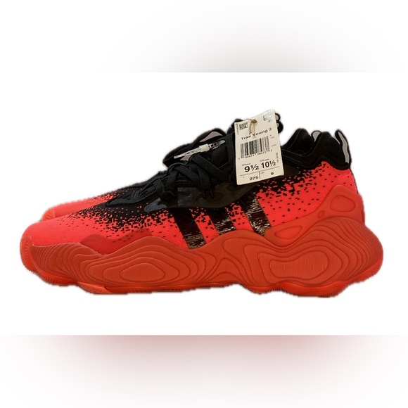 adidas Other - Adidas Trae Young 3 Black Core Solar Red Men's Size 9.5 Basketball Shoes